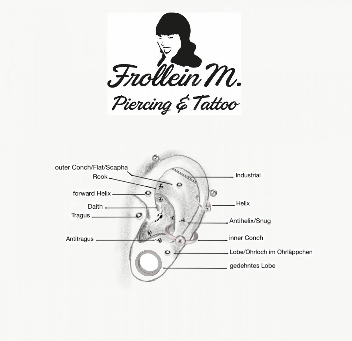 Piercings und Preise bei Frollein M. Piercing & Tattoo Hamburg